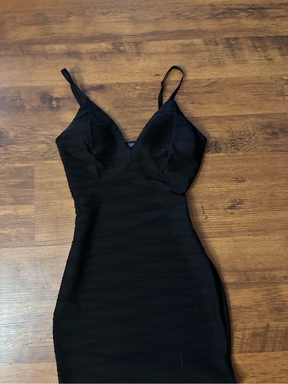 Eclipse Black Spaghetti-Strap Mini Dress